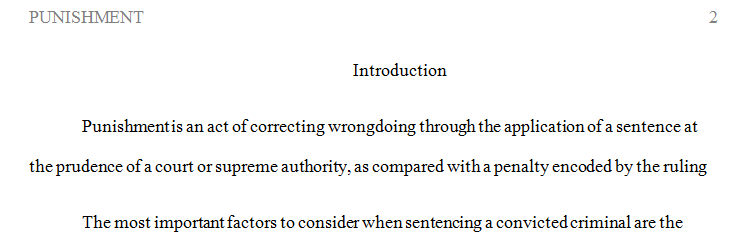 What do you think are the most important issues to consider when sentencing a convicted criminal