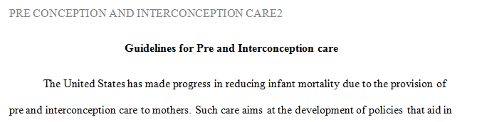 What information did you find that influenced your awareness of preconception counseling