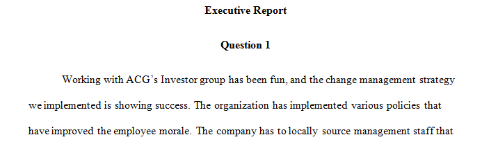 You and Shawn are now ready to meet with John and AGC’s investor group.