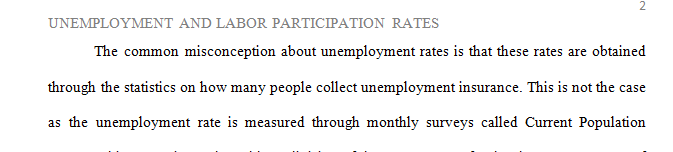 What is the relationship between the labor participation rate and the unemployment rate