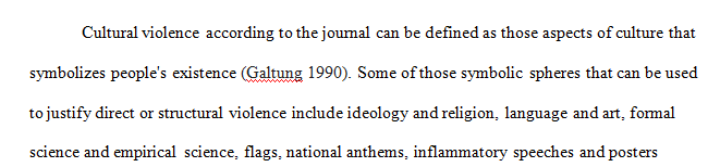 1-2 pages Journal about Half the Sky film and the reading file Galtung cultural violence