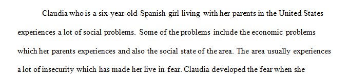 2- to 4-page paper, explain how the literature informs you about Claudia and her family when assessing her situation.