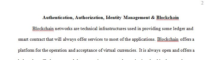 Authentication Authorization Identity Management & Blockchain