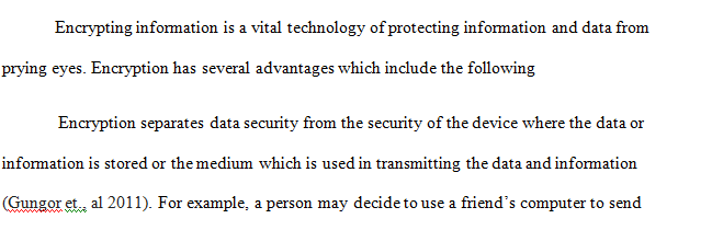 Discussion post on Advantages and Disadvantages of Encrypted Communications.