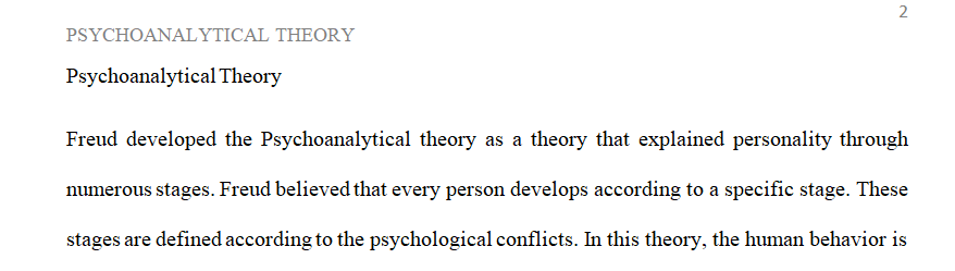 Explain the psychoanalytical personality theory and discuss how it might be beneficial today.