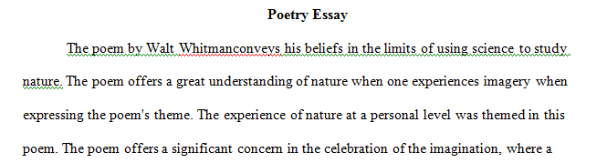 For this essay you will analyze a poem by paying careful attention to its language and structure