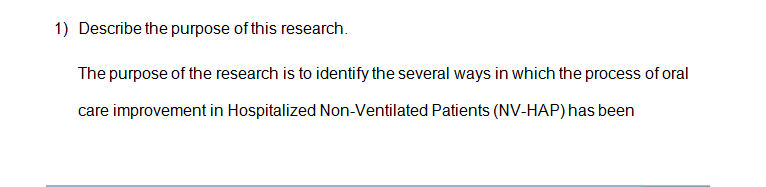 Improving oral care in hospitalized non-ventilated patients