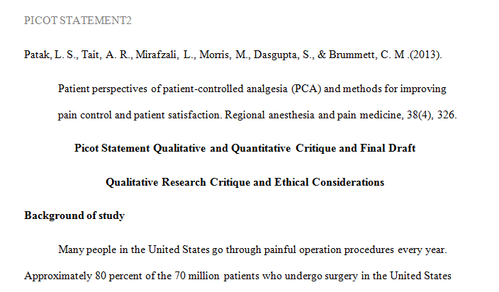 In a 1000-1250 word essay summarize the study explain the ways in which the findings might be used in nursing practice