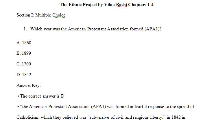 In this document you will find detailed directions information about how you will be graded as well as examples of properly formulated questions and answer keys.