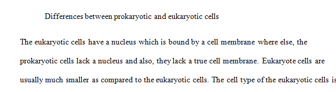 similarities and differences between prokaryotic and eukaryotic cells essay