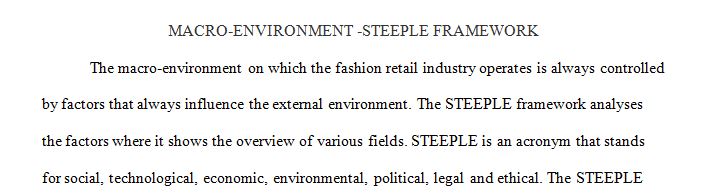 Macro-Environment -STEEPLE Framework