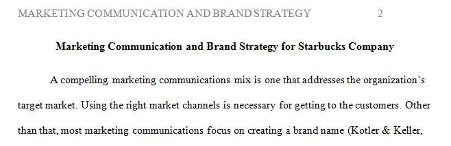 Marketing Communication and Brand Strategy