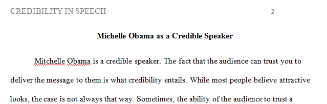 Name someone you consider to be a credible speaker.