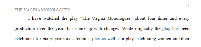 Our school will host the award-winning play “The Vagina Monologues