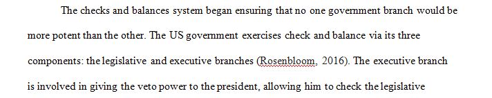 Our system of checks and balances is designed to protect the citizenry from an overly powerful government.