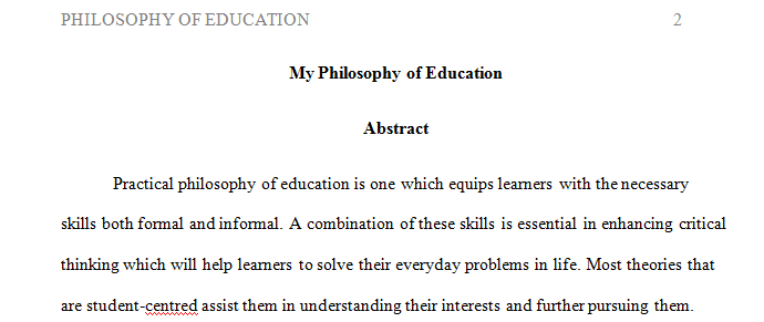 Philosophy of education