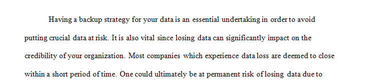 Procedure guide for data backup techniques.