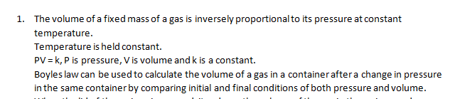 State the definition of Boyle’s law in your own words.