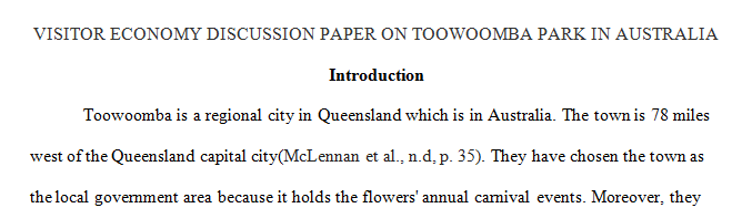 The Discussion paper should be written in third persona and using a professional tone.