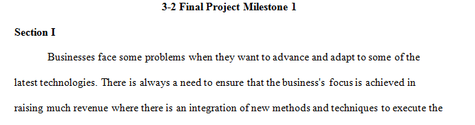 This assignment is the first milestone that you will complete for your final project.