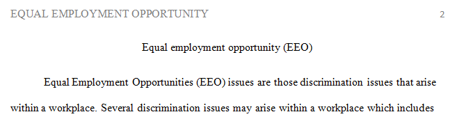 What are all the possible EEO issues to consider in this case