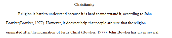 What are the main components of Christianity according to Bowker