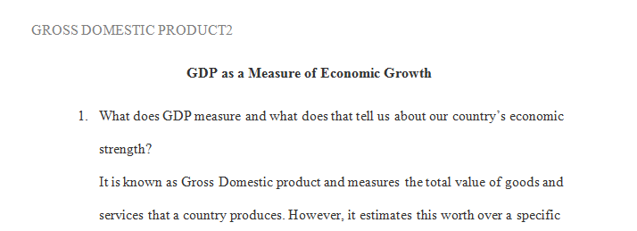 What does GDP measure and what does that tell us about our country’s economic strength