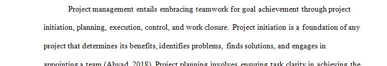 What does research suggest as a best practice for how much time should be spent in initiating and planning activities for projects