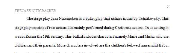 Write the review of the stage play called Jazz Nutcracker