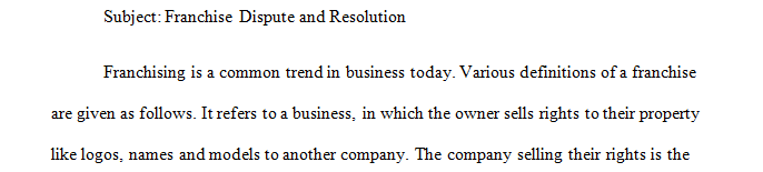 Your firm represents John McGee a franchisee of McDonald's.