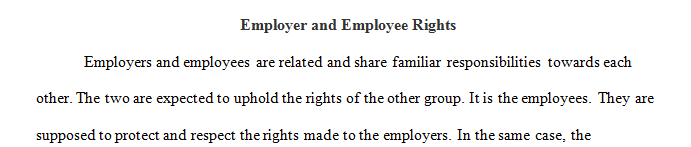 Employer and Employee rights