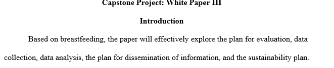 For this assignment post your completed Section Three of the White Paper by copying and pasting it in the Peer Groups discussion forum