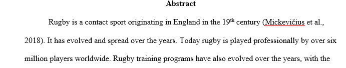 For this assignment you are free to choose a sport or sporting groups that interests you.  You are required to prepare a mini-review of the