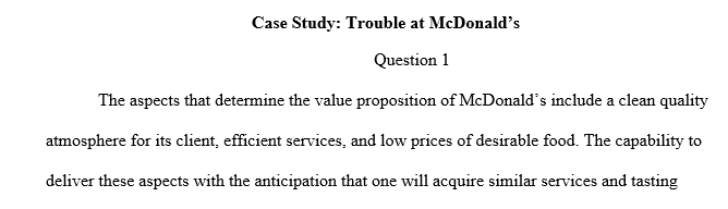 Identify and evaluate using the VRIO framework the resources that underlie McDonald's competitive position.