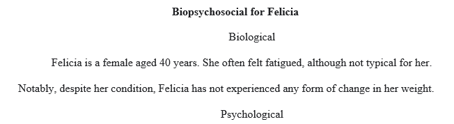 A forty-year-old administrative assistant, named Felicia
