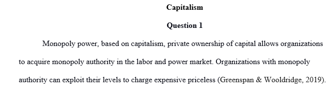 What was your opinion on capitalism in general before the class? Did that opinion change at all throughout the class