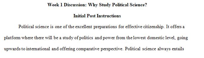 Why Study Political Science