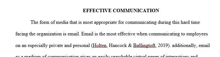 Address the communication in a way that indicates whether or not this will be to each individual employee on your team