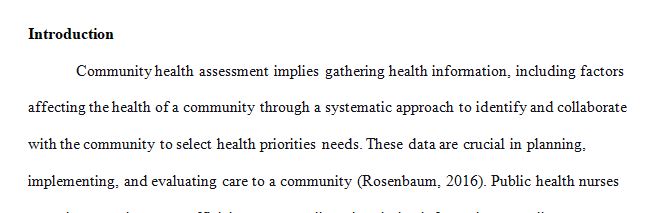 Community Health Assessment Windshield Survey