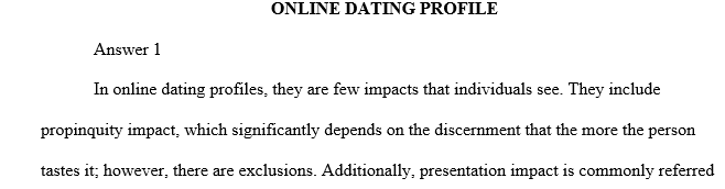 Describe at least three concepts related to mating and attraction that are used in online dating profiles.