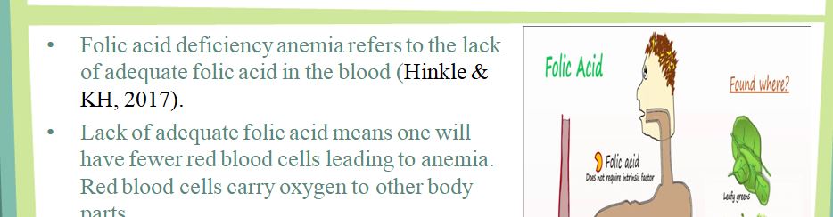 Folic Acid Deficiency Anaemia