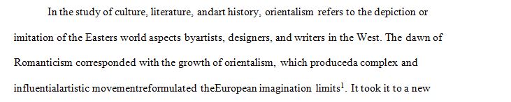 How does Orientalism fit within the larger context of Romanticism