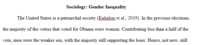 Is the USA a patriarchal matriarchal or gender-egalitarian society? Why?