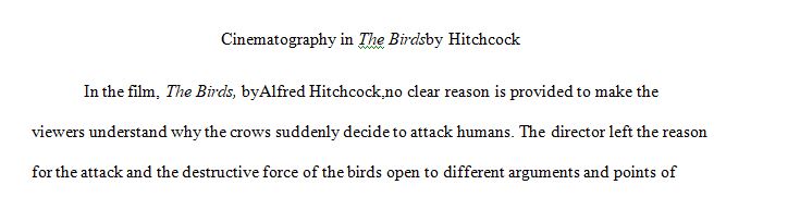 Sequence analysis of the clip from the movie- The Bird, by Hitchcock.