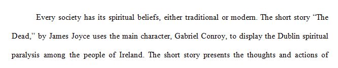 This portion of the assignment will be a character analysis essay.