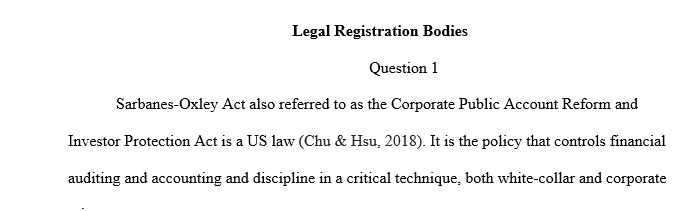 What is Sarbanes-Oxley Act? What is ISO? What does ISO do?