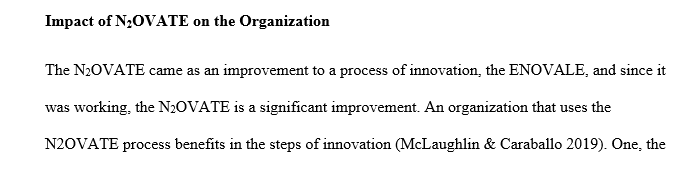 Analyze the Impact of N2OVATE on the organization. Why are individual contributions so critical to success?