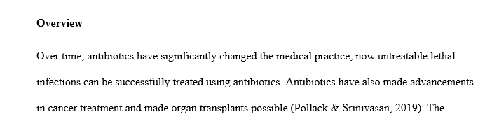 Antibiotic use in healthcare