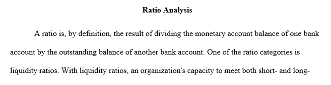 Describe the 3 main categories of ratios and provide a specific example of a ratio that is used in each category.