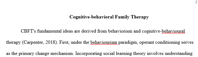 Describe the core theory and concepts of the specific family therapy approach you would use with a family to include the origin